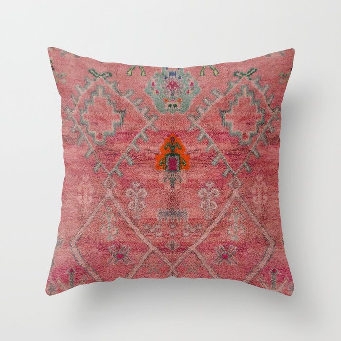 Moroccan Carpet  Throw Pillow Gallery Image 6