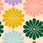 Retro Modern Daisy - Rainbow  Coffee Mug Gallery Image 2