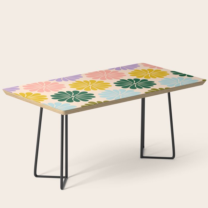 Retro Modern Daisy - Rainbow  Coffee Table Gallery Image 1