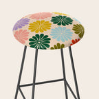 Retro Modern Daisy - Rainbow  Stool Gallery Image 2