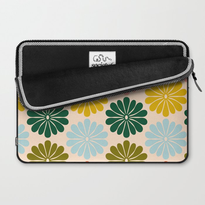 Retro Modern Daisy - Rainbow  Laptop Sleeve Gallery Image 2