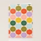 Retro Modern Daisy - Rainbow  Stationery Card Gallery Image 2