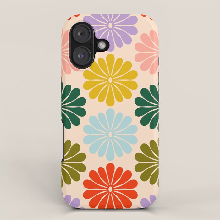 Retro Modern Daisy - Rainbow  iPhone Case Gallery Image 1