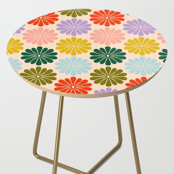 Retro Modern Daisy - Rainbow  Side Table Gallery Image 2