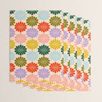 Retro Modern Daisy - Rainbow  Wrapping Paper Gallery Image 3