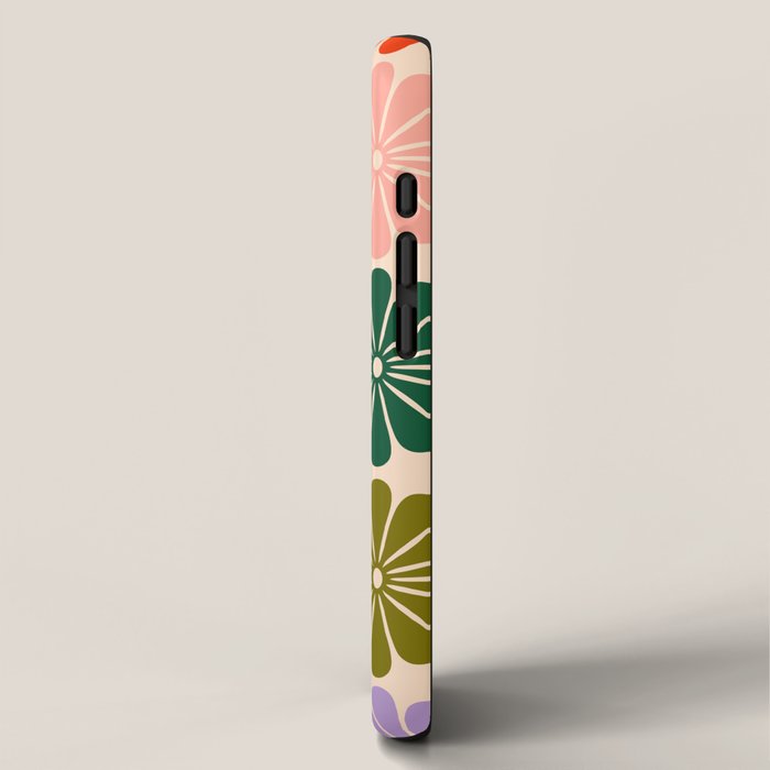 Retro Modern Daisy - Rainbow  iPhone Case Gallery Image 2