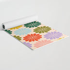 Retro Modern Daisy - Rainbow  Yoga Mat Gallery Image 2