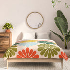 Retro Modern Daisy - Rainbow  Comforter Gallery Image 3
