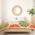 Retro Modern Daisy - Rainbow  Duvet Cover Gallery Image 3