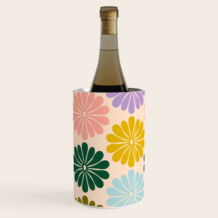 Retro Modern Daisy - Rainbow  Wine Chiller Gallery Image 3