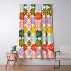 Retro Modern Daisy - Rainbow  Window Curtain Gallery Image 5