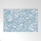 Sky Meadow Blue in Floral Welcome Mat Gallery Image 1