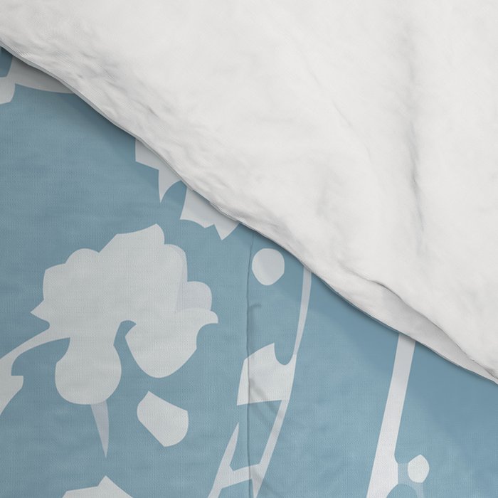 Sky Meadow Blue in Floral Comforter Gallery Image 4