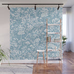 Sky Meadow Blue in Floral Wall Mural Gallery Image 1