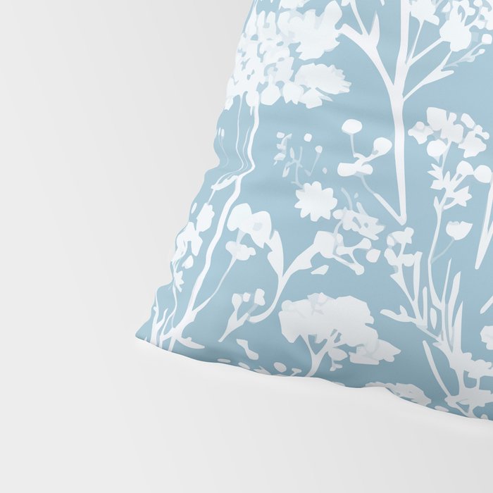 Sky Meadow Blue in Floral Pillow Sham Gallery Image 4