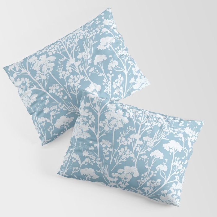 Sky Meadow Blue in Floral Pillow Sham Gallery Image 3