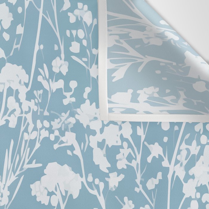 Sky Meadow Blue in Floral Wall Tapestry Gallery Image 3