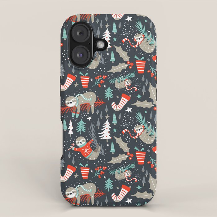 Slothy Holidays iPhone Case Gallery Image 1