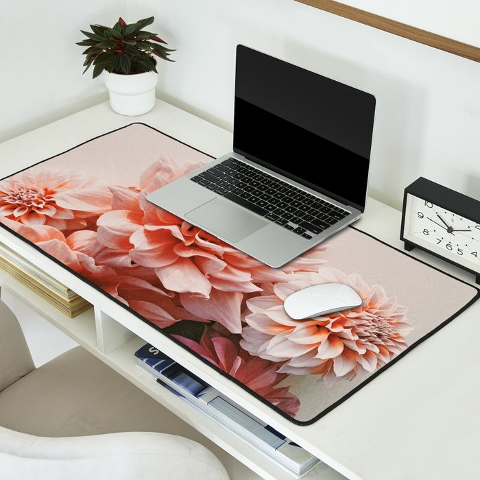 Find Your Tribe #2 - Modern Dahlia Botanical Photograph Desk Mat Gallery Image 2