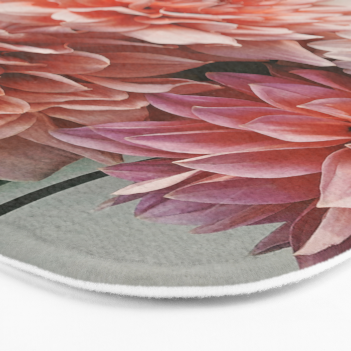 Find Your Tribe #2 - Modern Dahlia Botanical Photograph Bath Mat Gallery Image 3