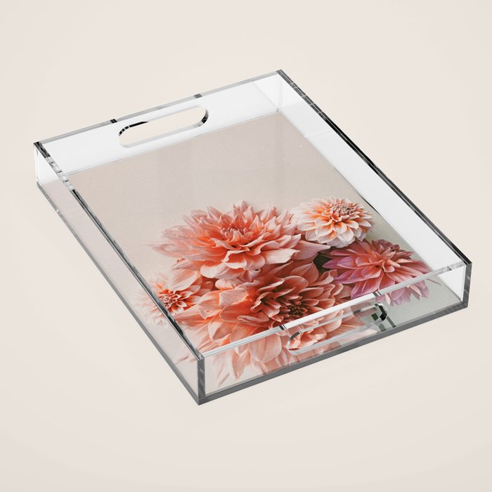 Find Your Tribe #2 - Modern Dahlia Botanical Photograph Acrylic Tray Gallery Image 1