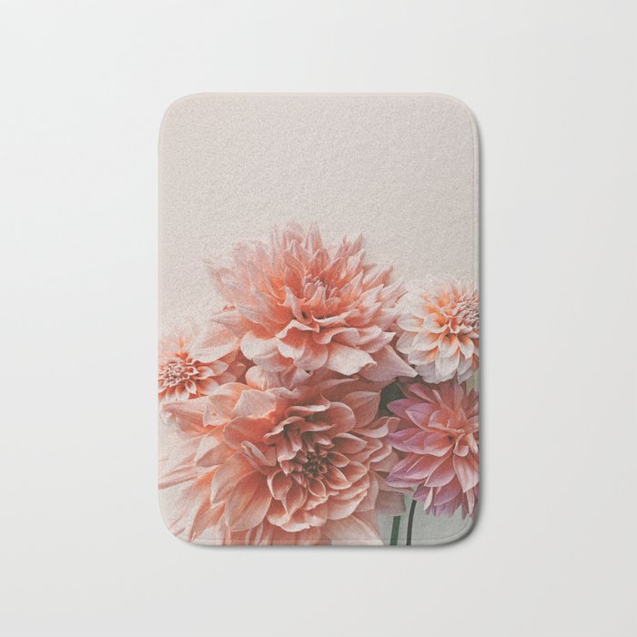 Find Your Tribe #2 - Modern Dahlia Botanical Photograph Bath Mat Gallery Image 1