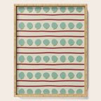 Rust and Light Teal Modern Circles and Lines Serving Tray Gallery Image 1