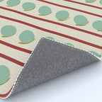 Rust and Light Teal Modern Circles and Lines Rug Gallery Image 4