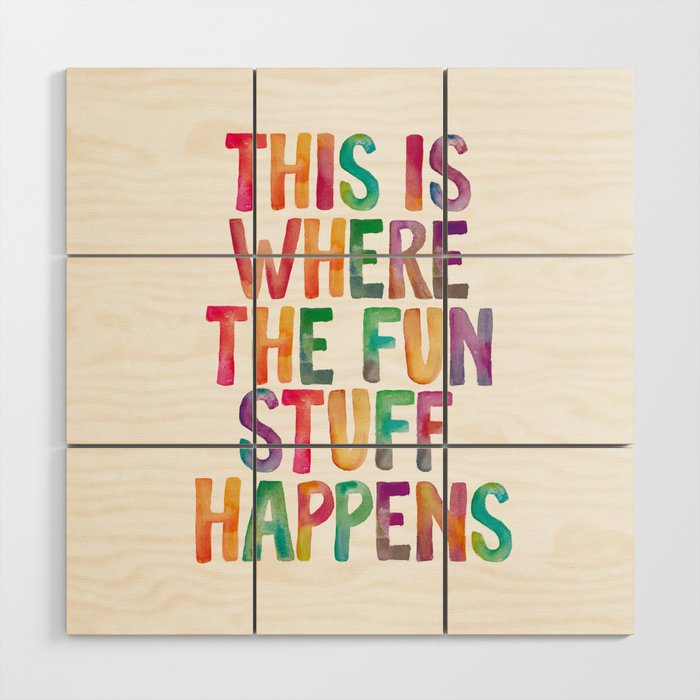 This is Where The Fun Stuff Happens Wood Wall Art Gallery Image 1