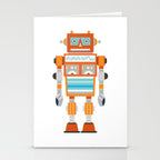 Orange Robot Retro Toy Stationery Card Gallery Image 2