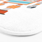 Orange Robot Retro Toy Bath Mat Gallery Image 3