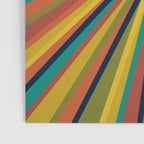 Multicolour Retro Sunburst Sun in Mid Mod Colours Poster Gallery Image 3