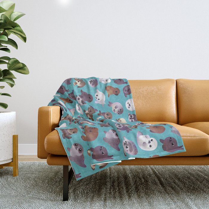 Seal pup Throw Blanket Gallery Image 1