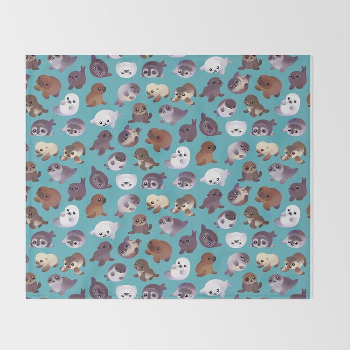 Seal pup Throw Blanket Gallery Image 2