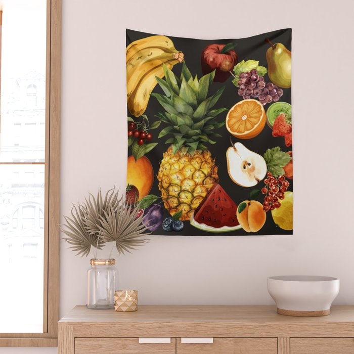 Fruits Botanical Art 1 Wall Tapestry Gallery Image 2