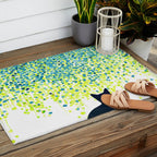 Cat in the garden under willow tree Outdoor Rug Gallery Image 2