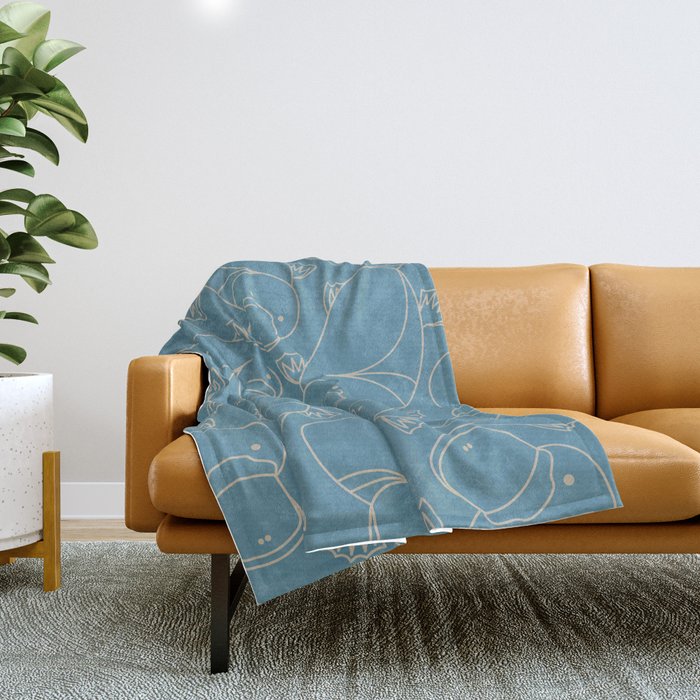 Minimalist Platypus Throw Blanket Gallery Image 1