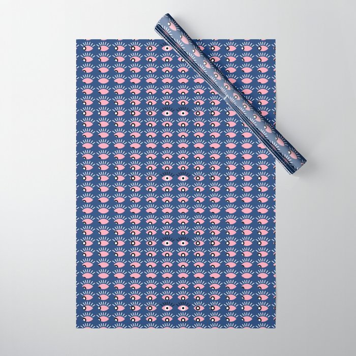 Navy blue looking for you Wrapping Paper Gallery Image 1