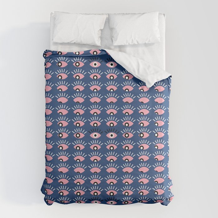 Navy blue looking for you Duvet Cover Gallery Image 6