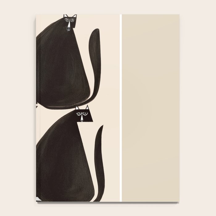 Minimalist Cats in Black and White Notebook Gallery Image 4