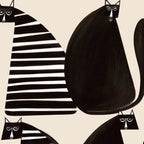 Minimalist Cats in Black and White Coffee Mug Gallery Image 2