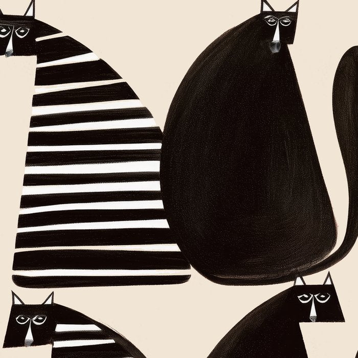 Minimalist Cats in Black and White Coffee Mug Gallery Image 2
