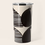 Minimalist Cats in Black and White Travel Mug Gallery Image 1