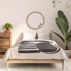 Minimalist Cats in Black and White Comforter Gallery Image 3