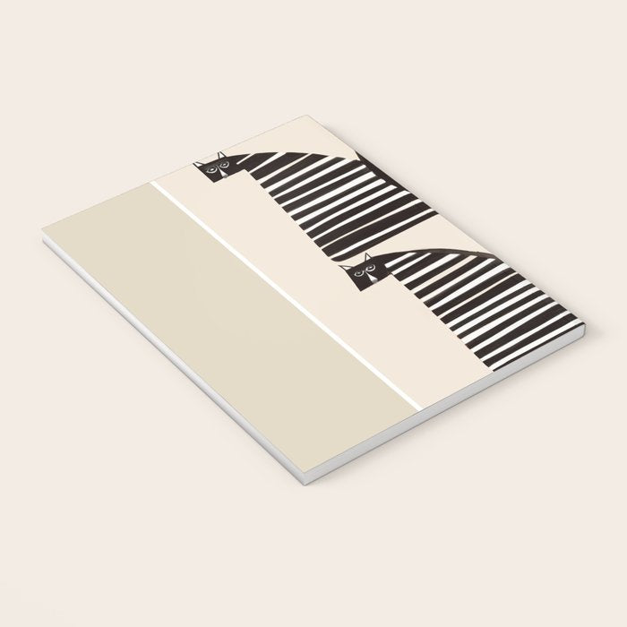 Minimalist Cats in Black and White Notebook Gallery Image 3