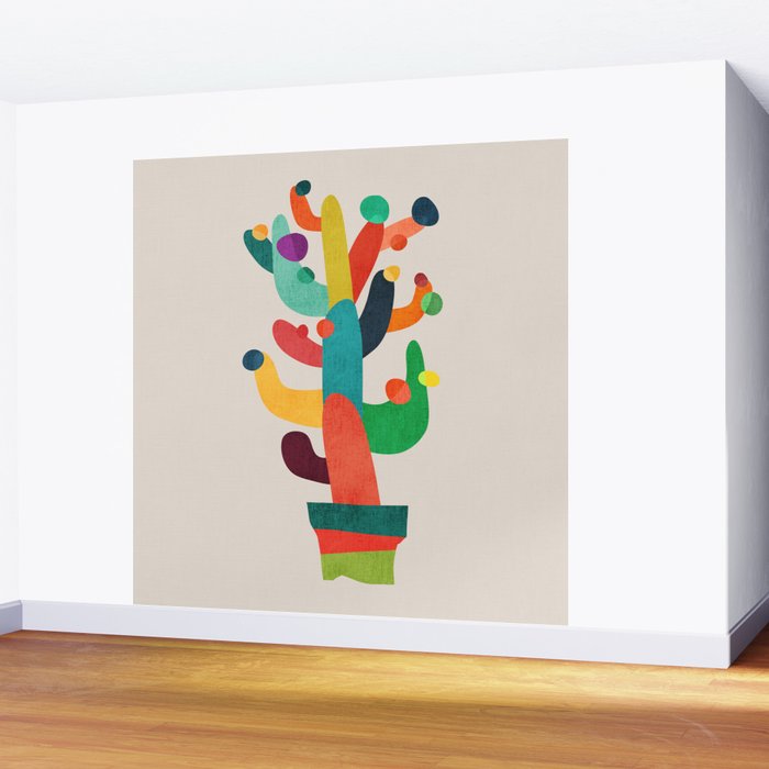 Whimsical Cactus Wall Mural Gallery Image 2