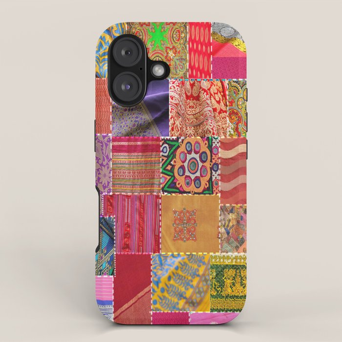 Boho Sari Patchwork Quilt iPhone Case Gallery Image 1