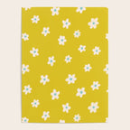 Small Daisies - Yellow, White and Turquoise Poster Gallery Image 4