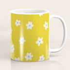 Small Daisies - Yellow, White and Turquoise Coffee Mug Gallery Image 1