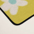 Small Daisies - Yellow, White and Turquoise Desk Mat Gallery Image 4